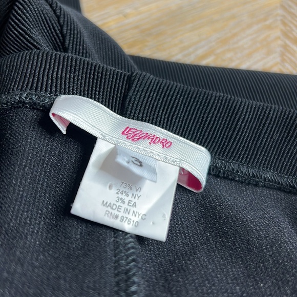 LEGGIADRO Black Ribbed Leggings 3 (M) - Picture 7 of 8